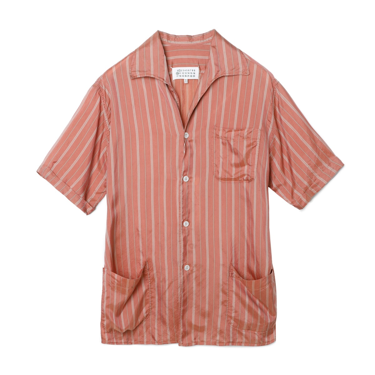 【アウトレット】【ラスト1点】Maison Margiela メゾンマルジェラ 半袖シャツ/半袖オープンカラーシャツ【大きいサイズあり】 メンズ