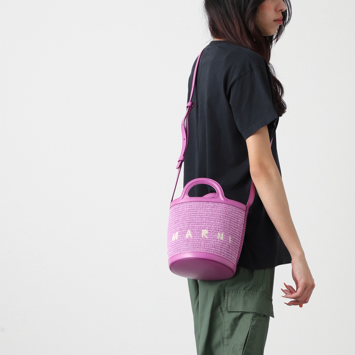 【新品未使用】MARNIかごバッグ TROPICALIABASKET SMALL MARNI マルニ ハンドバッグ 2WAY/かごバッグ/TROPICALIA BASKET BAG