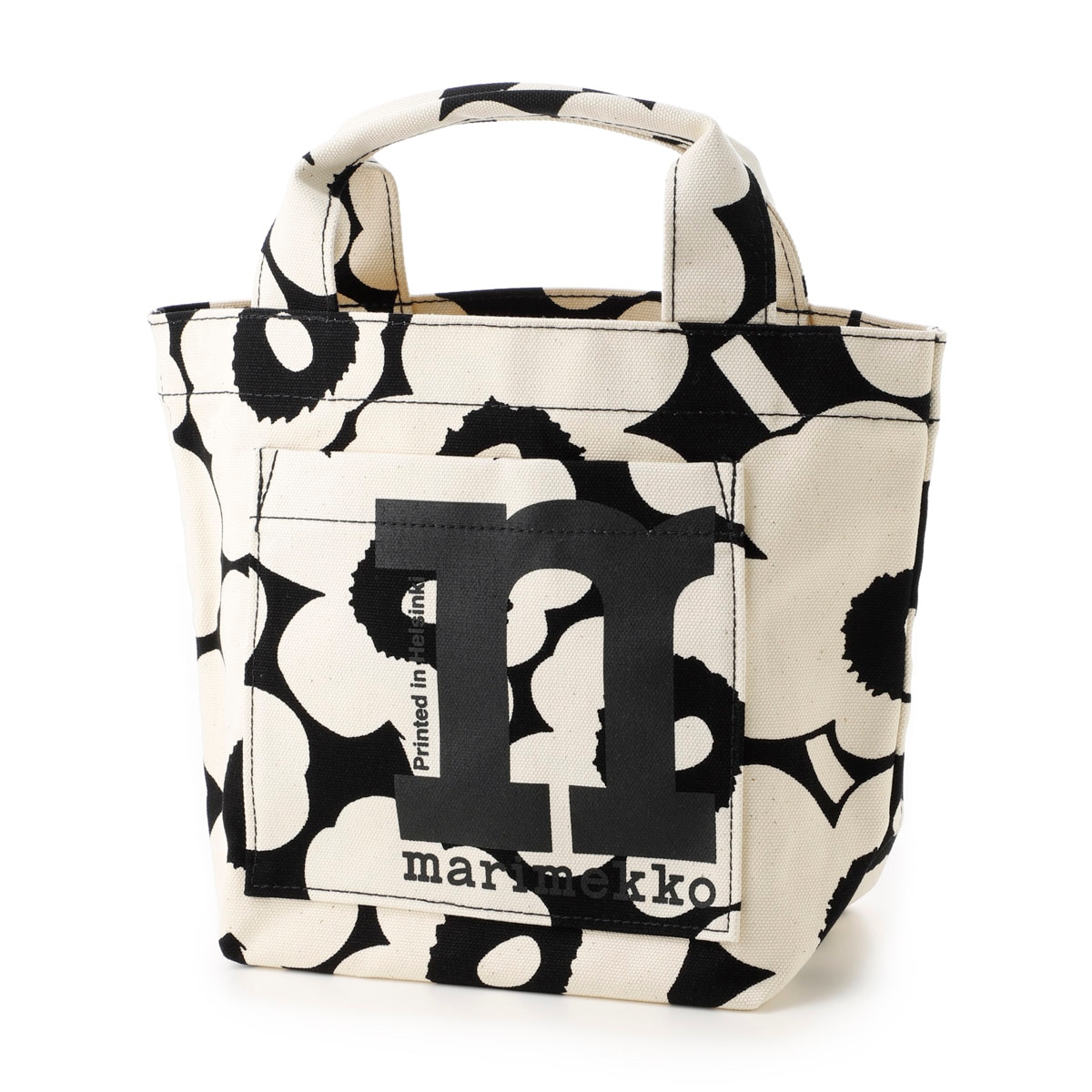【新品】marimekko Mono Mini Tote コットン×ブラック☆ marimekko マリメッコ MARIMEKKO バッグ レディース トート