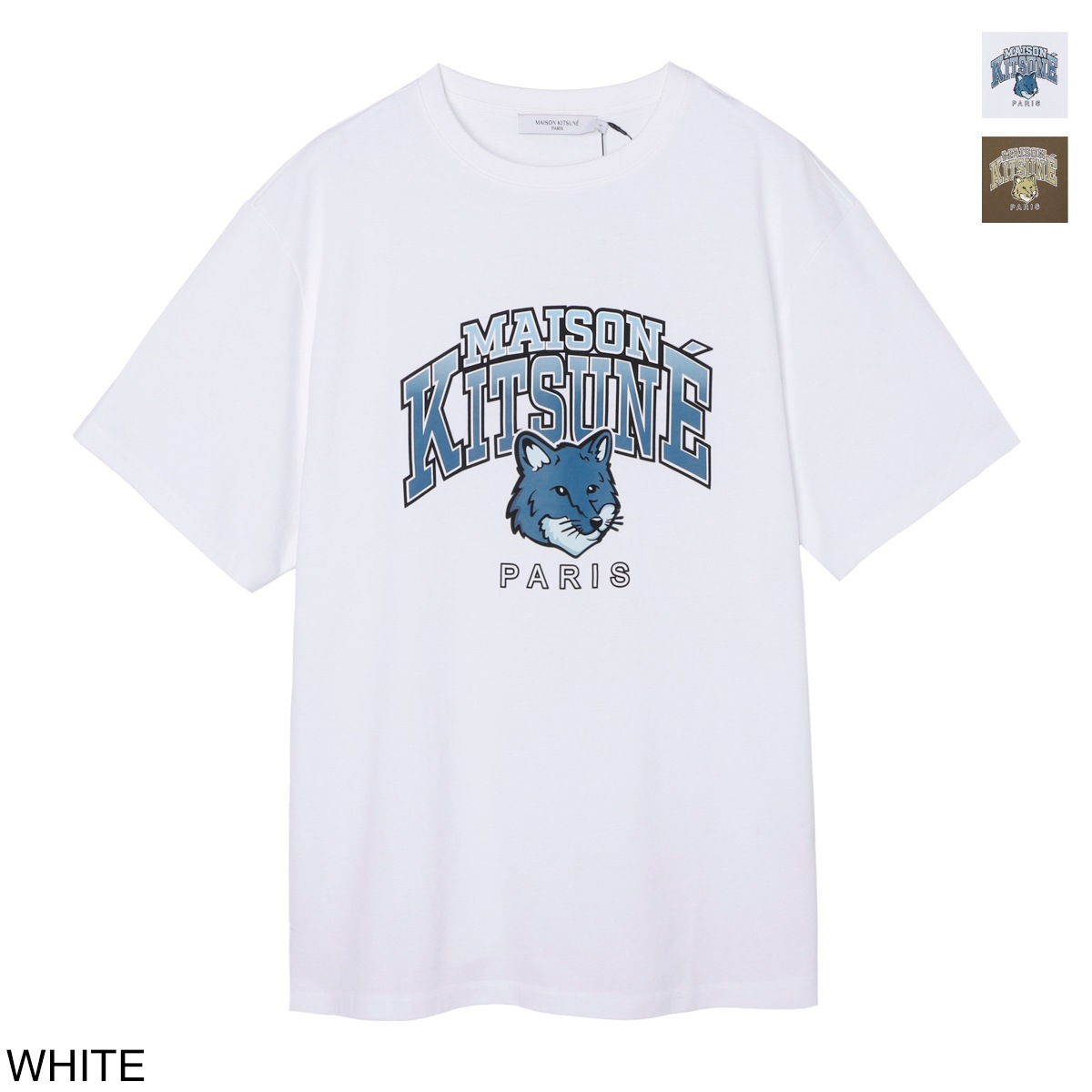 MAISON KITSUNE メゾンキツネ クルーネックTシャツ/CAMPUS FOX RELAXED TEE SHIRT メンズ