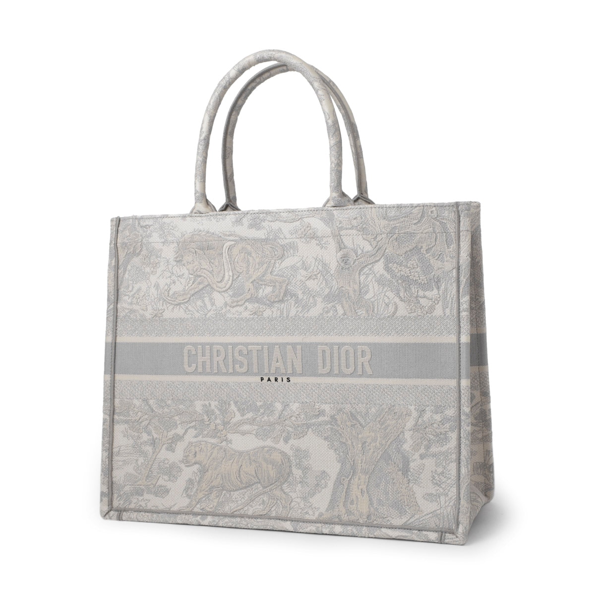 Dior トートバッグ シルバー DIOR ディオール トートバッグ/DIOR BOOK TOTE LARGE CANVAS
