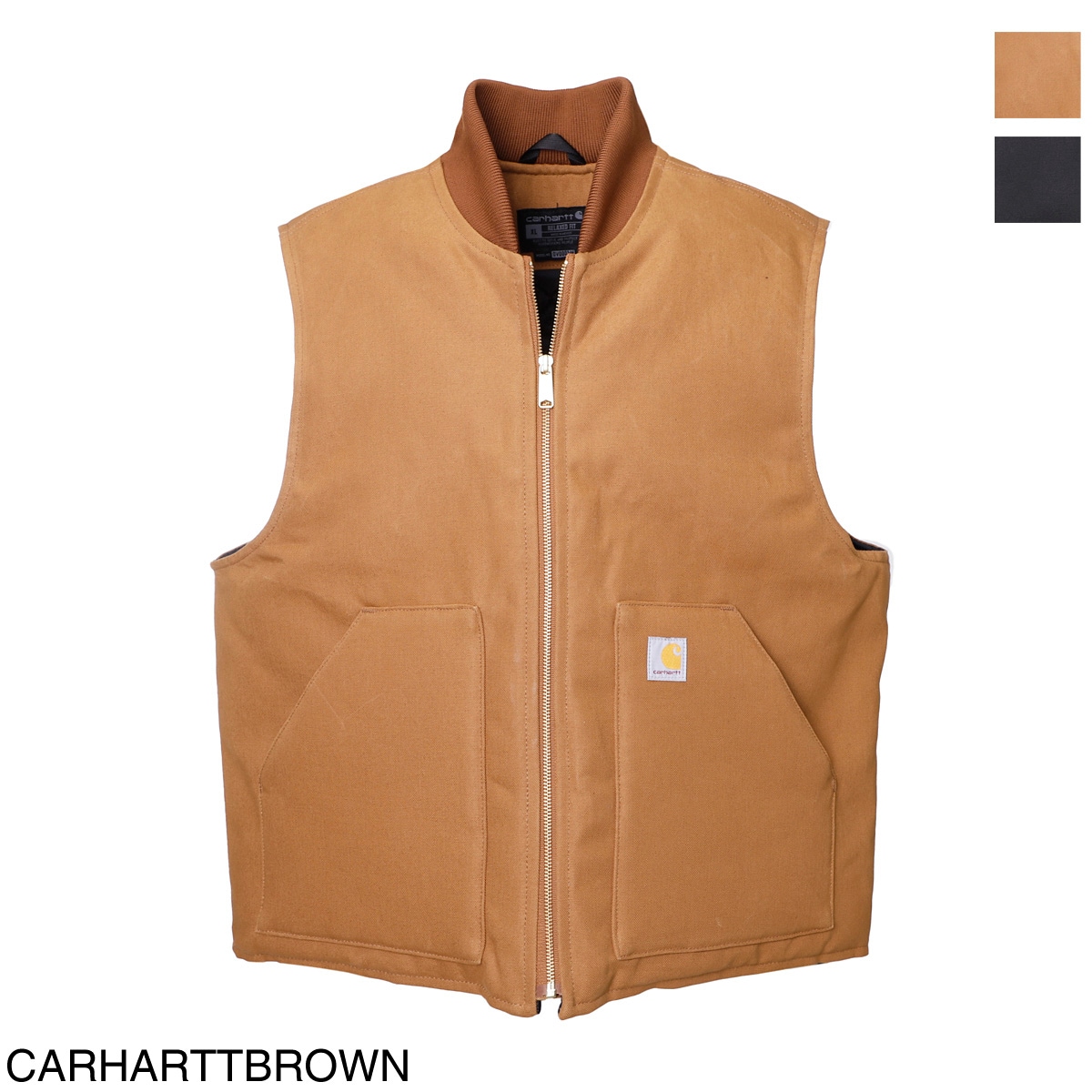 【アウトレット】【ラスト1点】Carhartt カーハート 中綿入りベスト/ワークベスト/FIRM DUCK INSULATED RIB COLLAR VEST メンズ