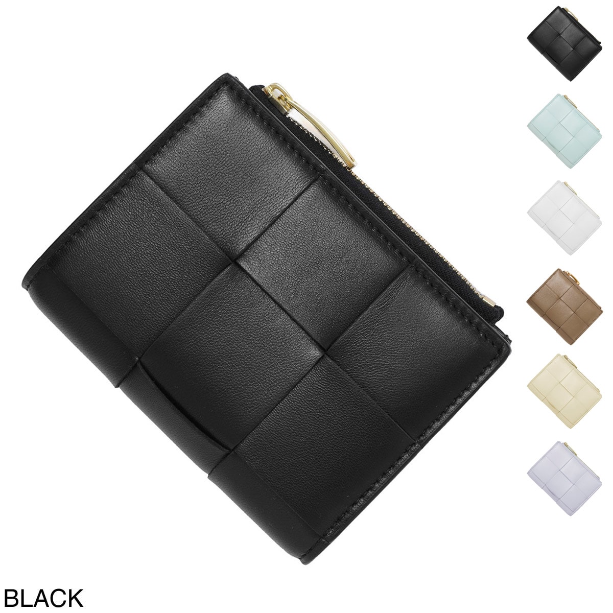 Bottega Veneta Bi-Fold Zip Wallet 折りたたみ財布 BOTTEGA VENETA ボッテガヴェネタ 2つ折り財布 小銭入れ付き