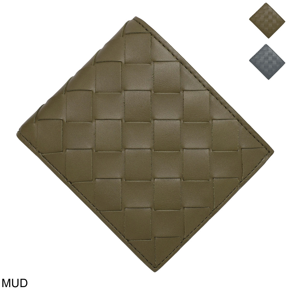 BOTTEGA VENETA ボッテガヴェネタ 2つ折り財布 小銭入れ付き/Intrecciato Bi Fold Wallet With Coin Purse メンズ