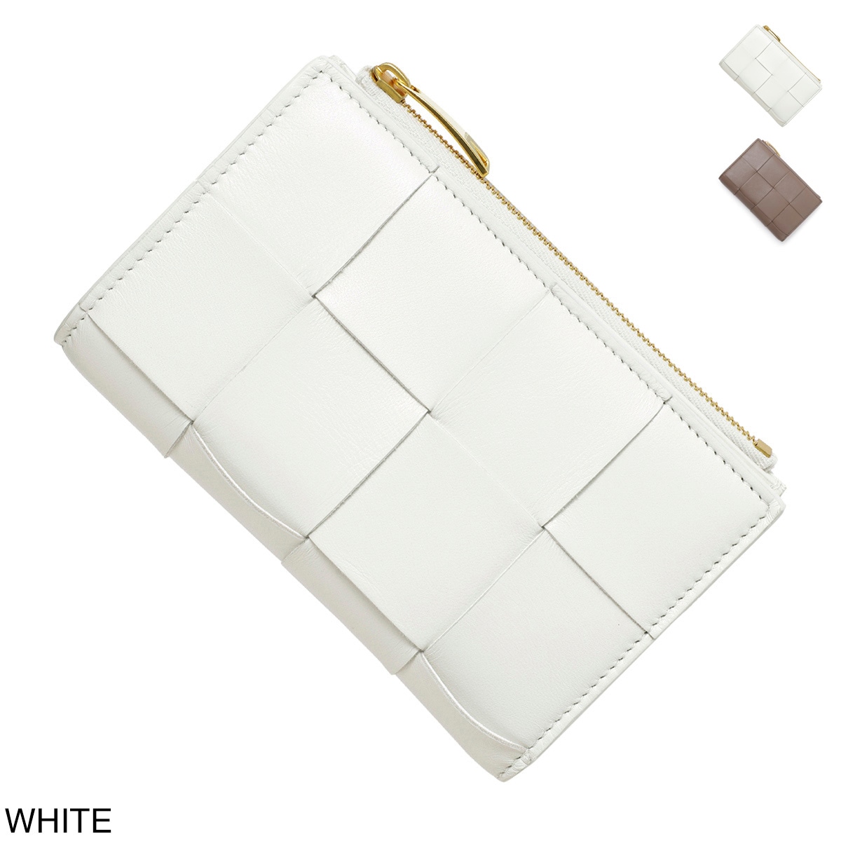 BOTTEGA VENETA ボッテガヴェネタ 2つ折り財布 小銭入れ付き/Medium Cassette Bi Fold Zip Wallet レディース