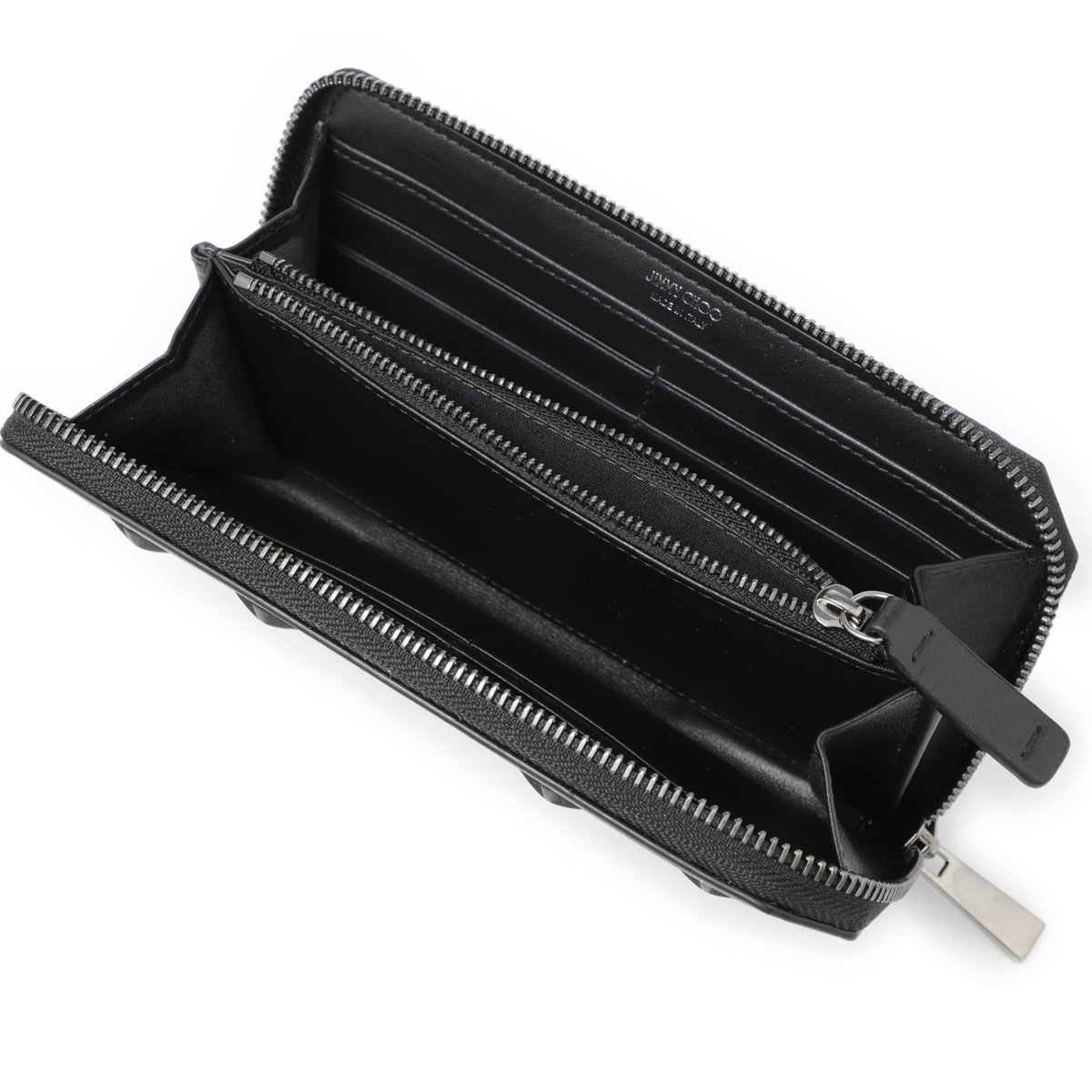 JIMMY CHOO ジミーチュウ ラウンドファスナー長財布 小銭入れ付き/ロングウォレット/Carnaby S メンズ