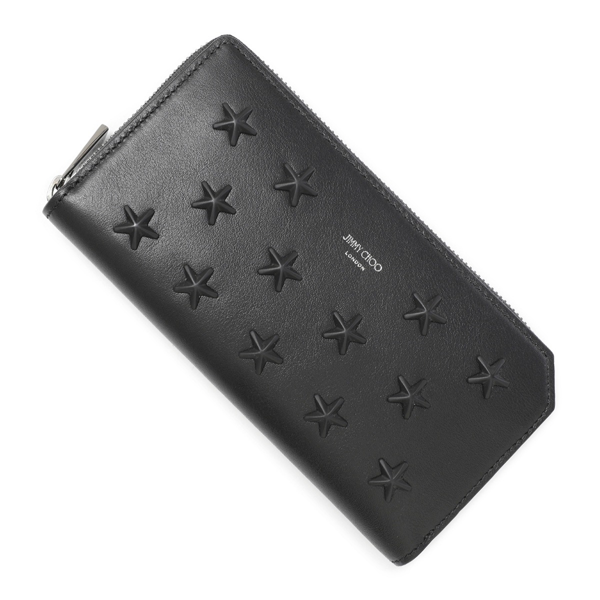 【新品】JIMMY CHOO/長財布 /ブラック/レザー JIMMY CHOO ジミーチュウ 財布 長財布 ラウンドファスナー