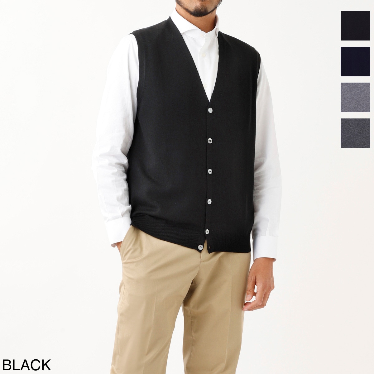 【美品】 Gran Sasso ウール ダブル ベスト ネイビー 46 2025年最新】Gran Sasso カラー：ブルー系 ベストの人気アイテム