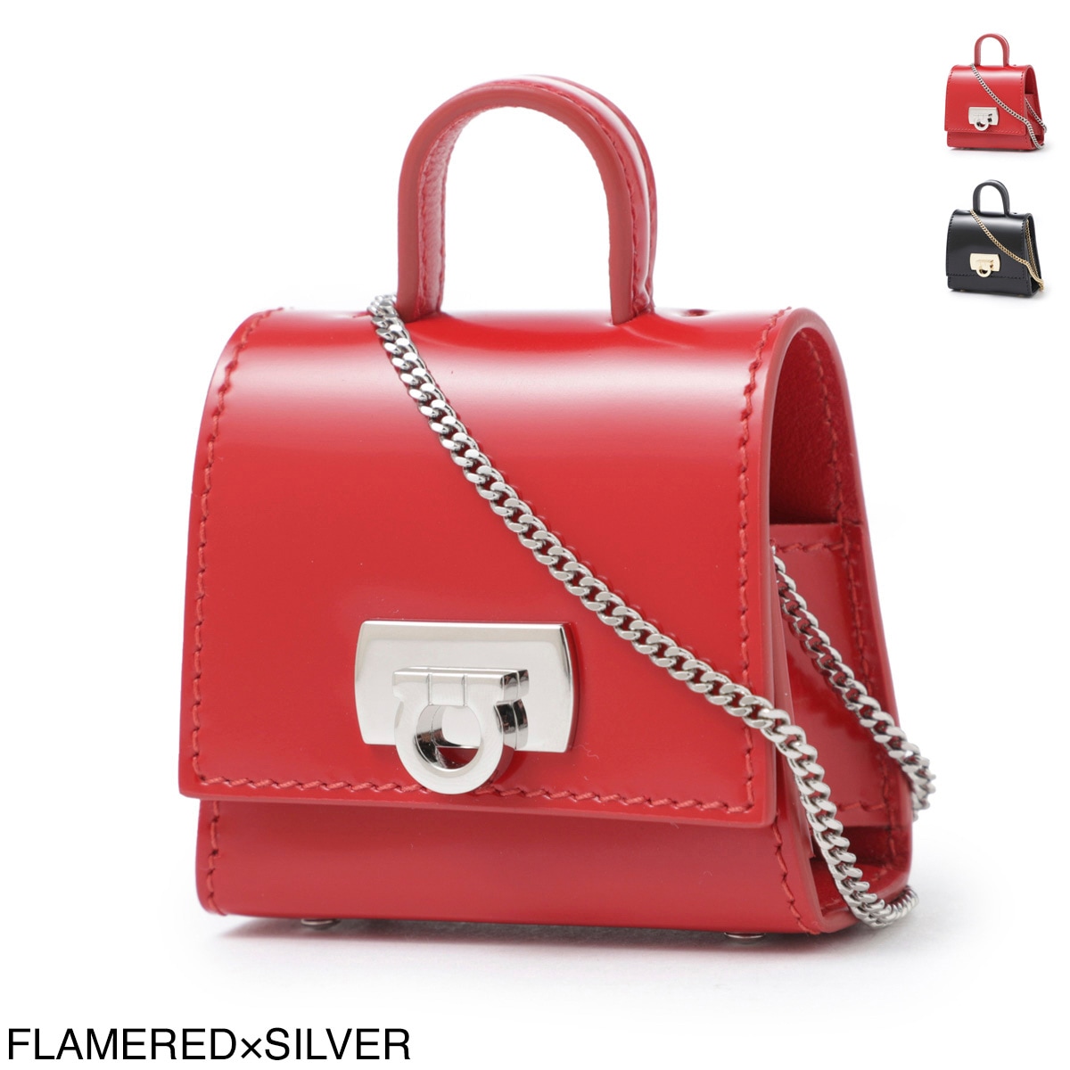 FERRAGAMO フェラガモ ストラップ付き ポーチ/AirPods Pro ケース 