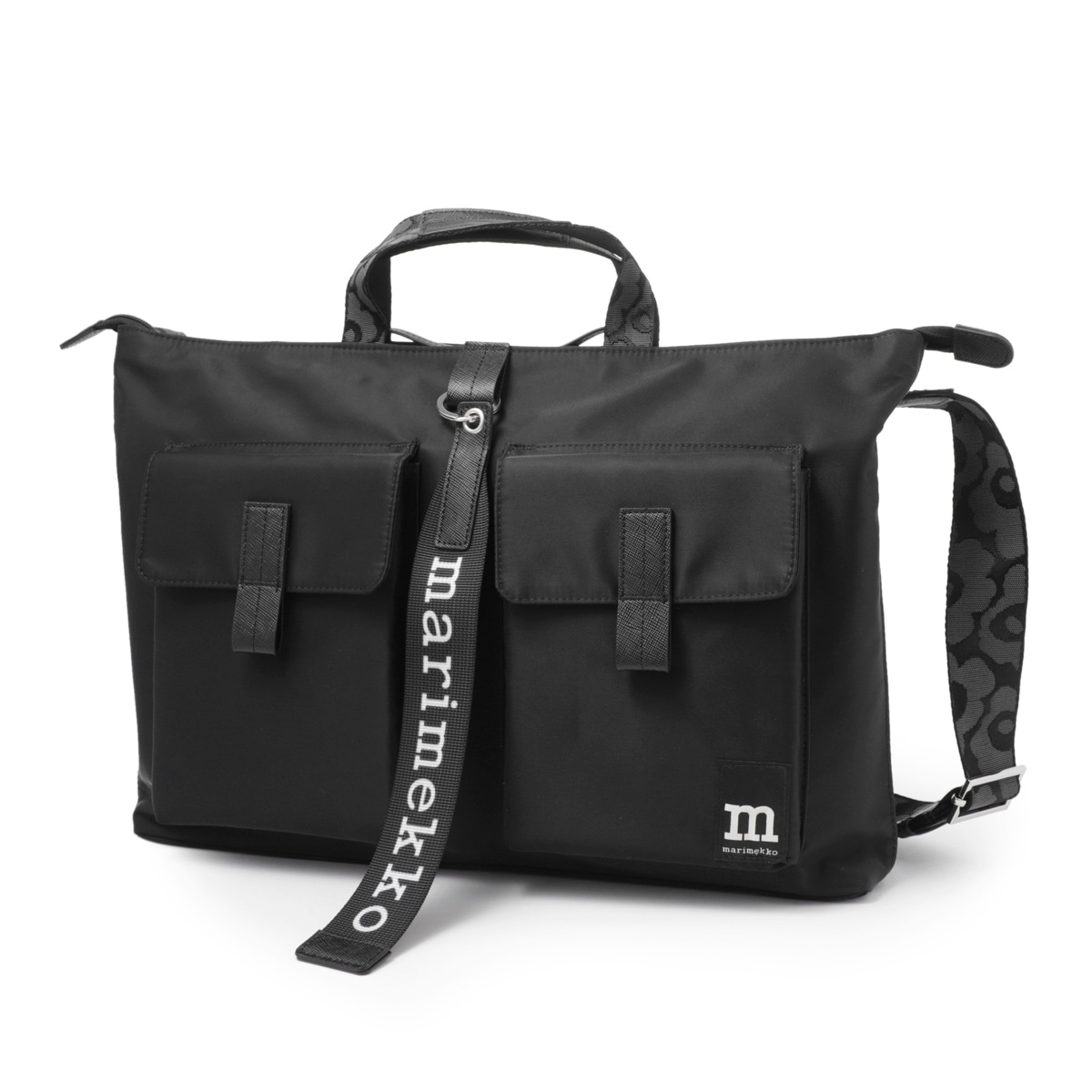 美品　marimekko グレー リブ編み ビーニー 000000059847_1_DZ4Wc1Y.jpg