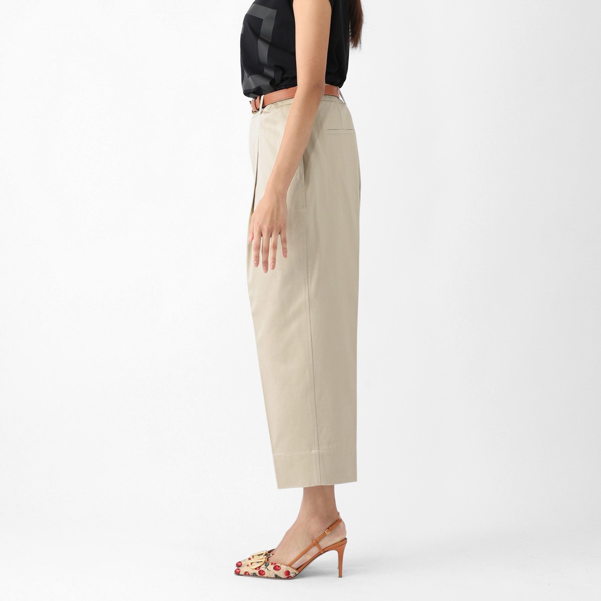 【アウトレット】AMI アミ コットンパンツ/ワイドパンツ/WIDE CARROT FIT TROUSERS レディース