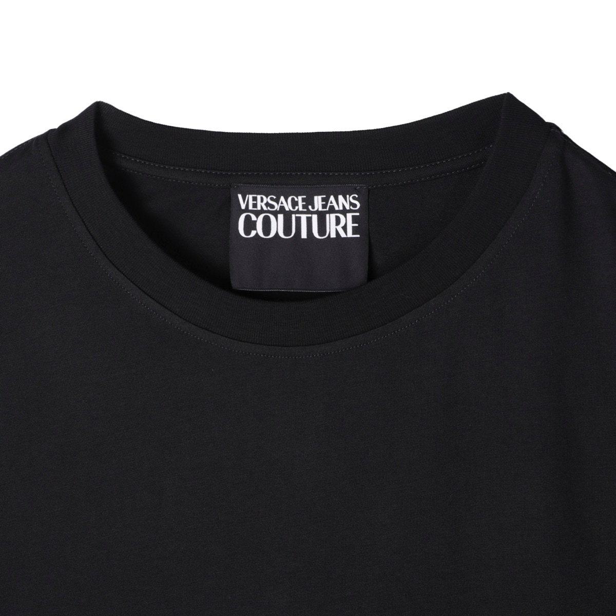 VERSACE ブラック クルーネックスウェット S 中古・古着通販】VERSACE (ヴェルサーチ) ロゴスウェット