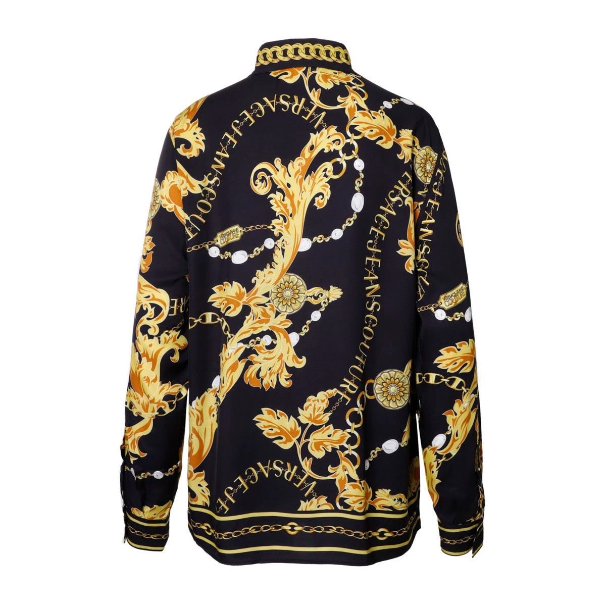 VERSACE JEANS COUTURE ヴェルサーチェ 長袖レギュラーカラーシャツ/総