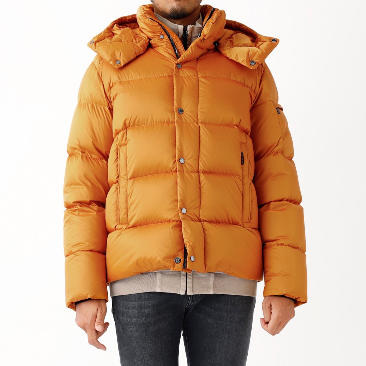 MOORER ムーレー　オレンジ ダブルブレスト ダウンジャケット　40サイズ MOORER ムーレー オレンジ ダブルブレスト ダウンジャケット 40サイズ