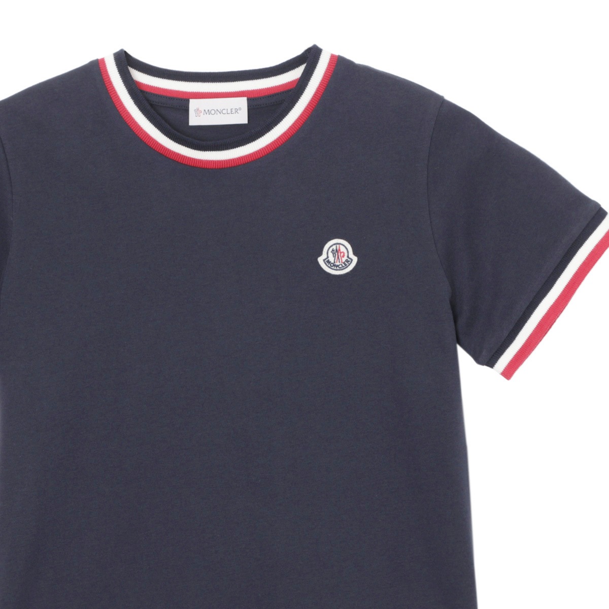 MONCLER ネイビー Tシャツ 8 ネイビーブルー Tシャツ : Tシャツ＆ポロシャツ 向けの メンズ