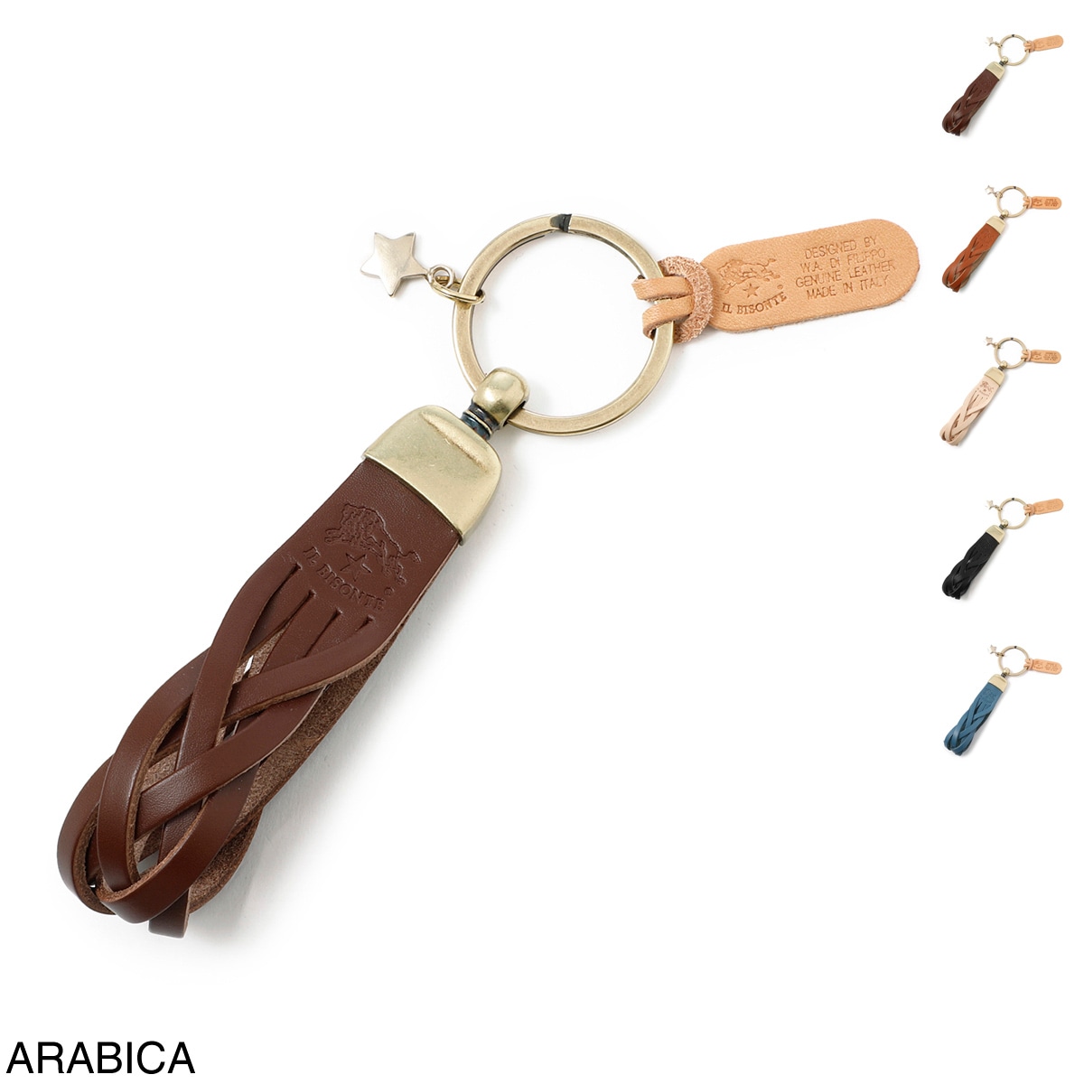 【アウトレット】IL BISONTE イルビゾンテ キーリング/バッグチャームレザー/SKH040 SATURNIA レディース