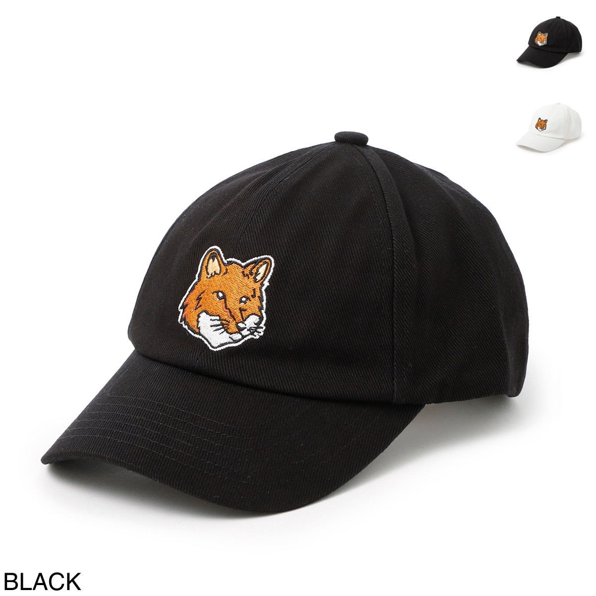 【アウトレット】MAISON KITSUNE メゾンキツネ ベースボールキャップ/LARGE FOX HEAD EMBROIDERY 6P CAP メンズ
