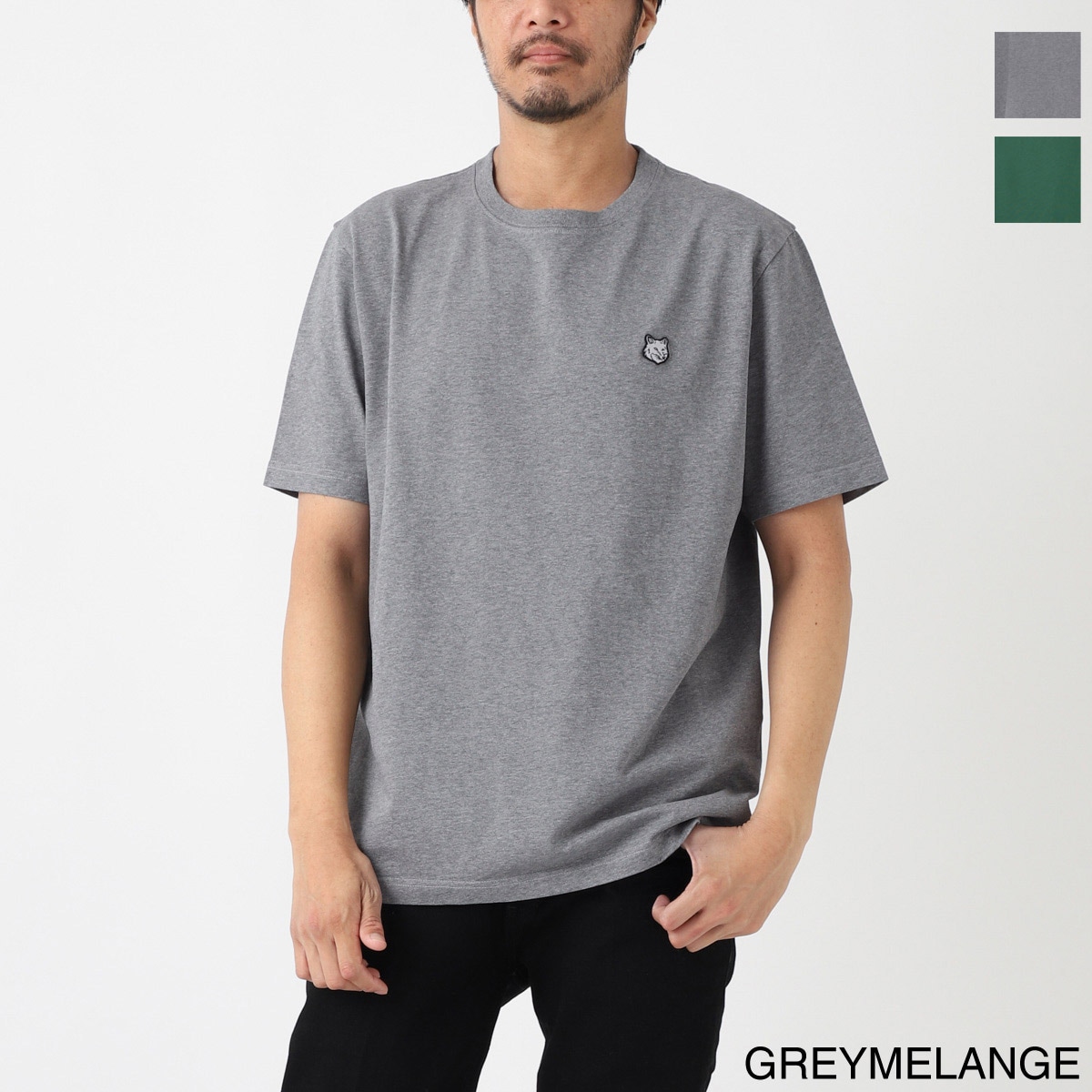 『ネコポス対応(1点まで)』【アウトレット】MAISON KITSUNE メゾンキツネ クルーネックTシャツ/BOLD FOX HEAD PATCH メンズ