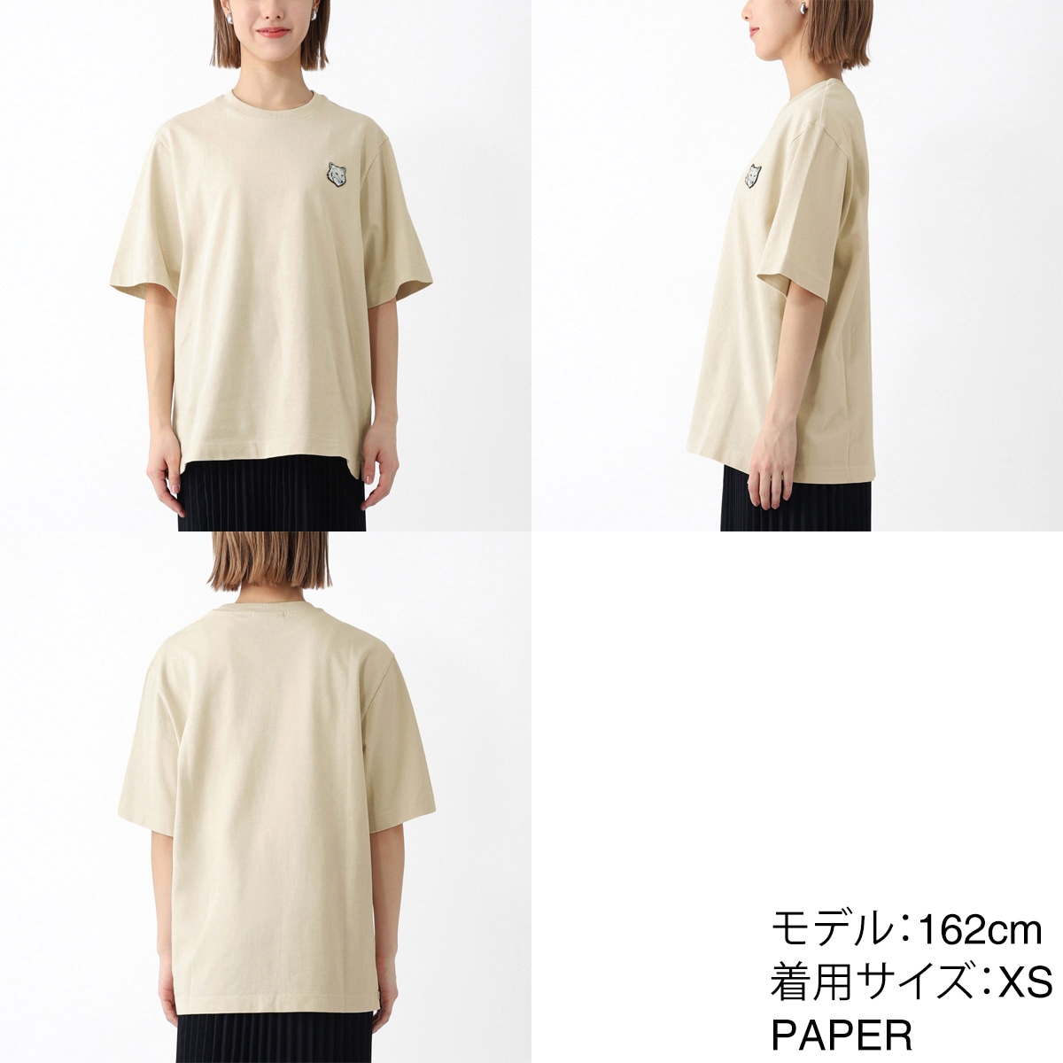 MAISON KITSUNE メゾンキツネ クルーネックTシャツ/BOLD FOX HEAD PATCH メンズ