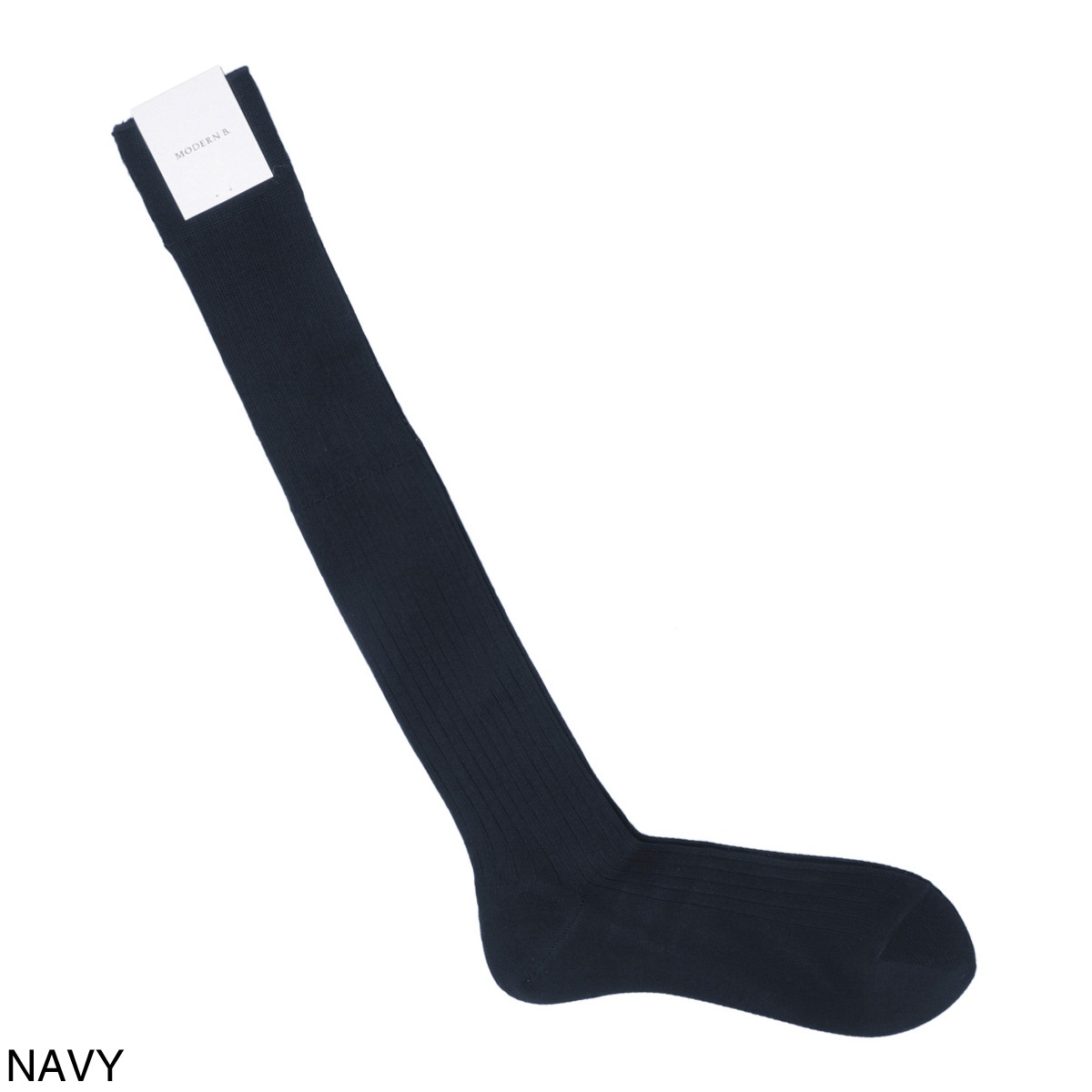 『ネコポス対応(3点まで)』MODERN B. モダンブルー 靴下/ソックス/エジプト綿 ワイドリブ ロングホーズ 相当サイズ 25-26cm【返品交換不可】 メンズ
