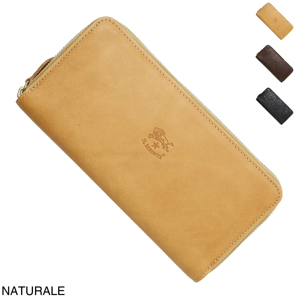 IL BISONTE イルビゾンテ ラウンドファスナー長財布 小銭入れ付き/ロングウォレット/SZW046 Ametista レディース