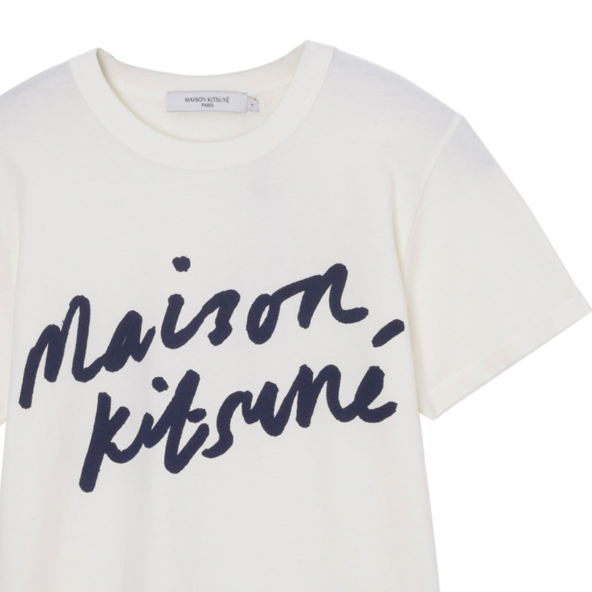 MAISON KITSUNE' - ★TV衣装★　メゾンキツネ　HANDWRITING CLASSIC T MAISON KITSUNE メゾンキツネ クルーネックTシャツ/HANDWRITING