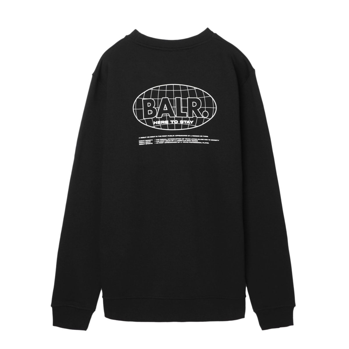 BALR. ボーラー スウェット/OLAF STRAIGHT H2S GLOBE CREWNECK メンズ