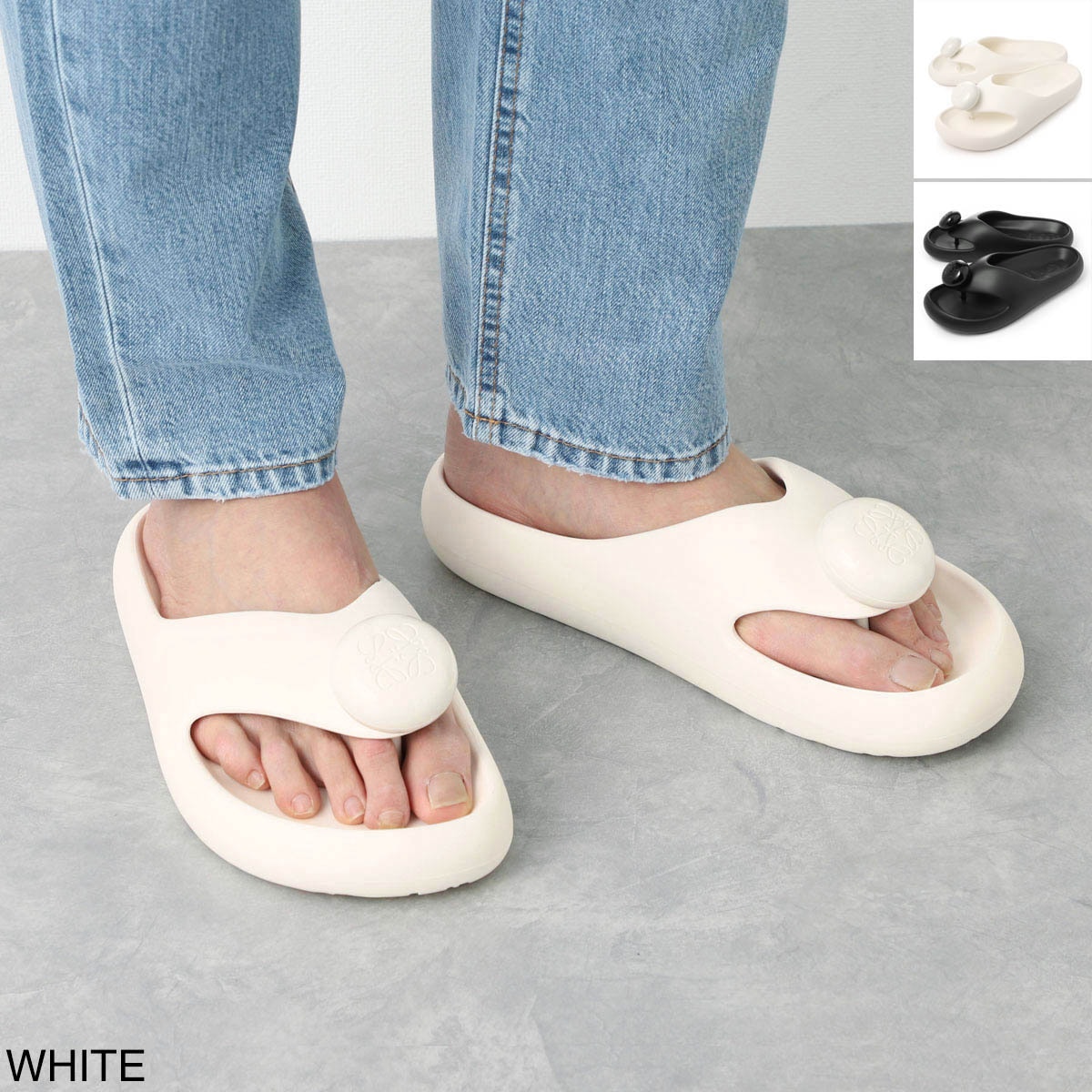 【アウトレット】【ラスト1点】LOEWE ロエベ サンダル/トングサンダル/BUBBLE THONG SLIDE【大きいサイズあり】 メンズ