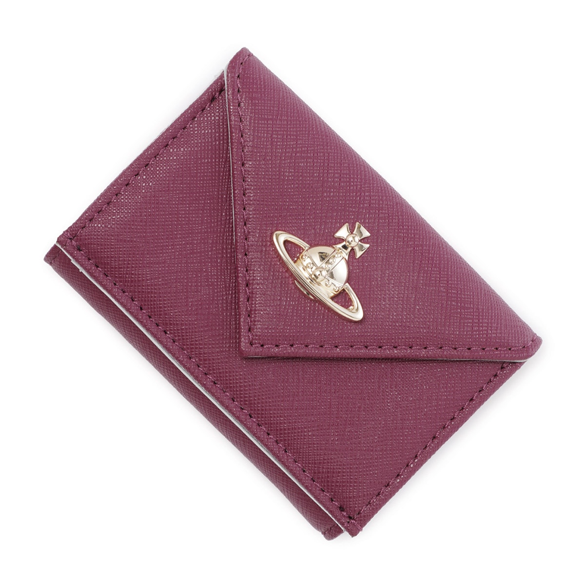 Vivienne Westwood ヴィヴィアンウエストウッド 3つ折り財布 小銭入れ付き/SAFFIANO ENVELOPE BILLFOLD WITH POCKET
