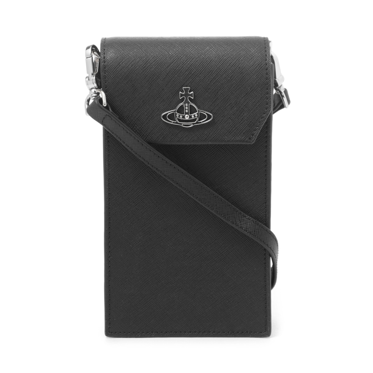 Vivienne Westwood Zippered Leather Cross Body Bag | Black