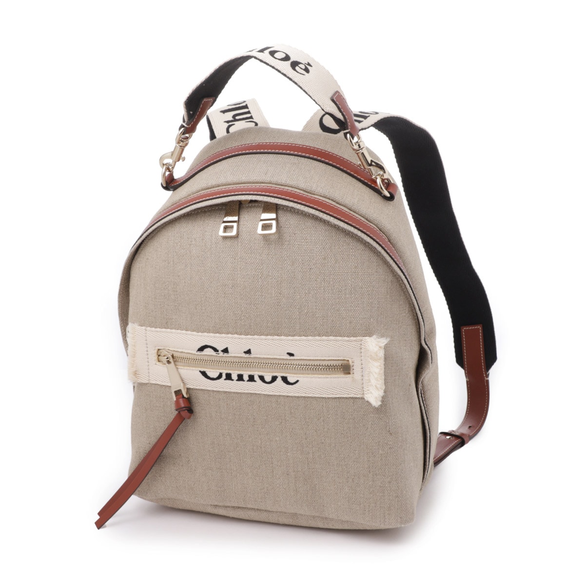 ☆韓国の人気☆【Chloe】☆リネンウッディバックパック☆ Chloe クロエ バックパック/リュックサック/WOODY BACKPACK