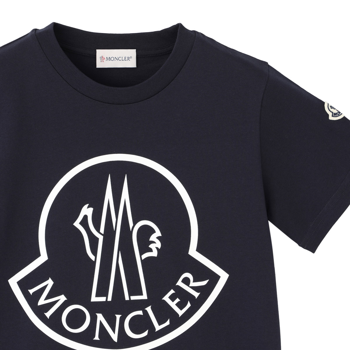 MONCLER ネイビー クルーネックTシャツ アウトレット】MONCLER モンクレール クルーネックTシャツ