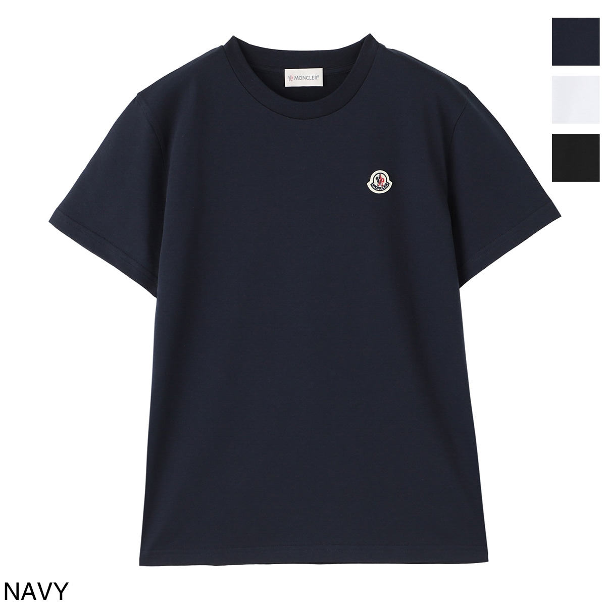 新品タグ付★ MONCLER ホワイト S チェック柄 Tシャツ　3S84 K20918C000368390T001_5