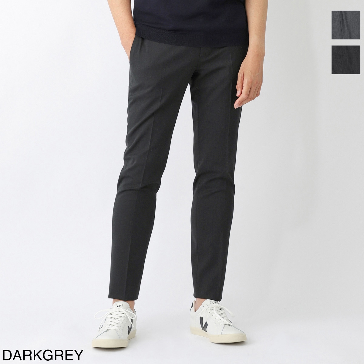 PT TORINO ネイビーブルー スラックス 46 PT TORINO ピーティートリノ / GENTLEMAN FIT ストレッチウール