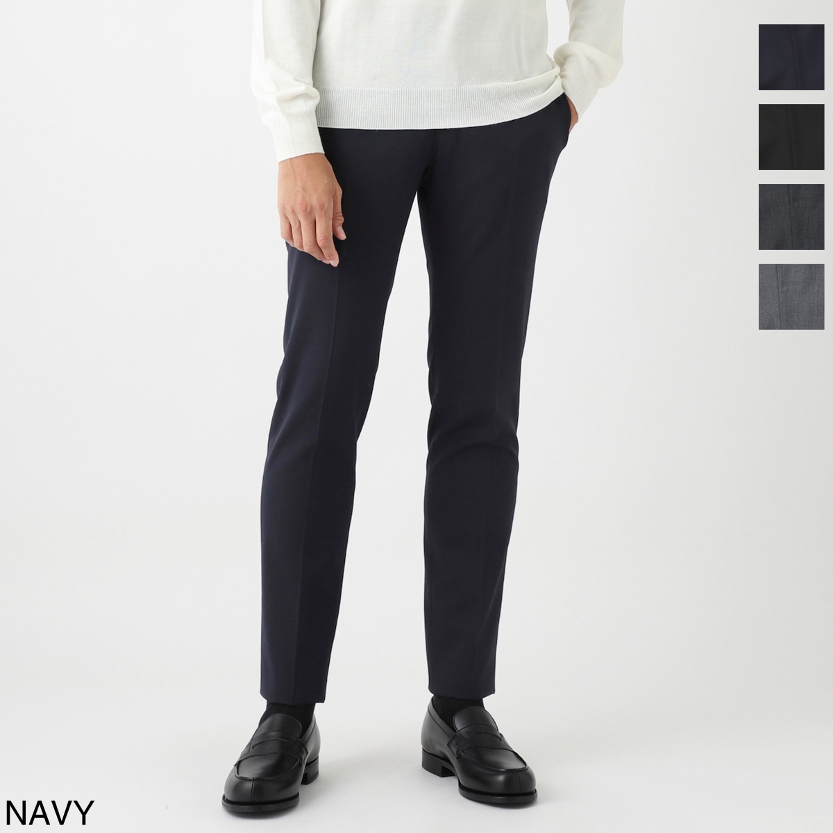 【美品】PT Torinoピーティートリノ 44　ネイビー　スラックス　パンツ PT TORINO ピーティートリノ / SOFT FIT 麻混 スラックス