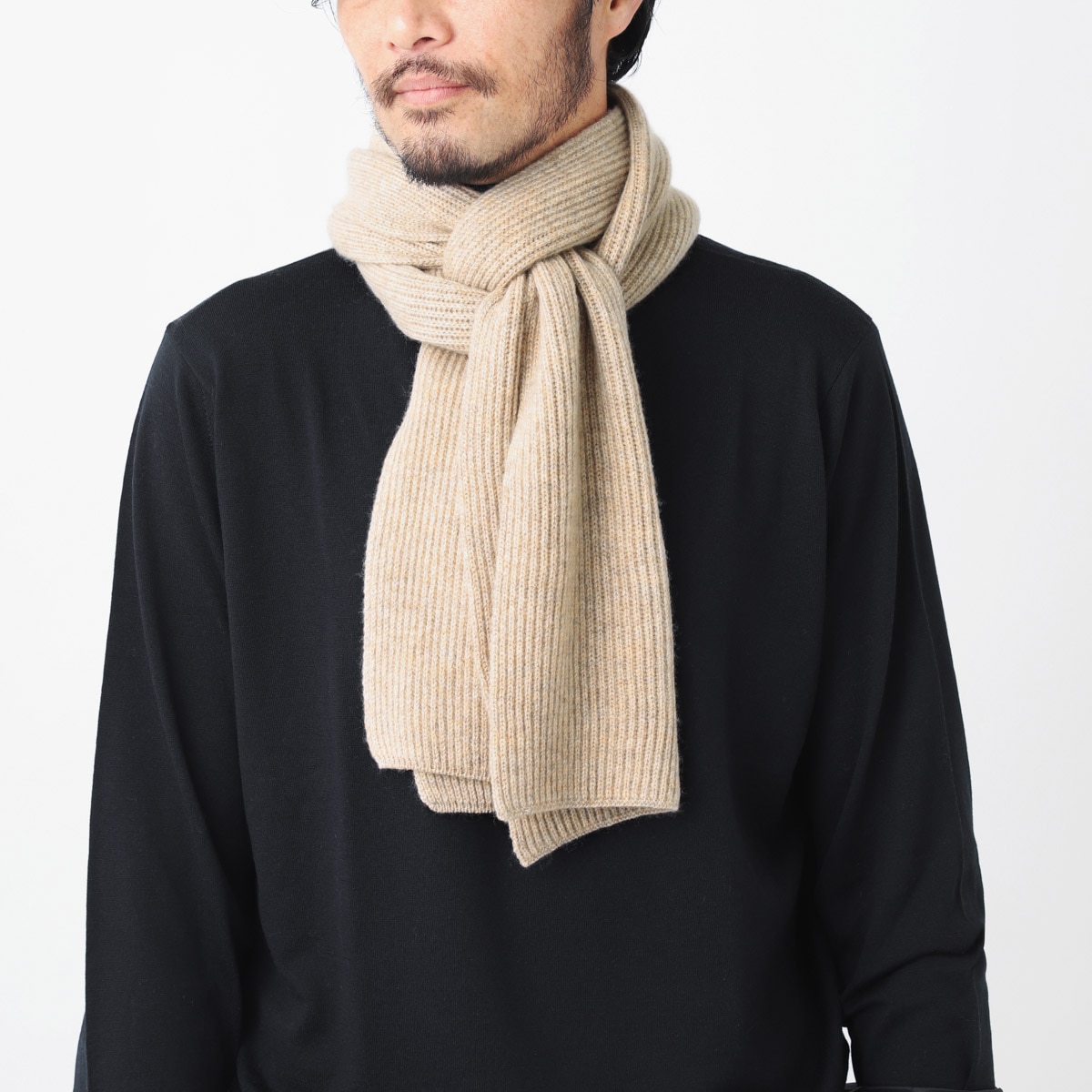 未使用 英 Johnstons of Elgan ベージュ JOHNSTONS OF ELGIN ジョンストンズ マフラー/ストール | メンズ