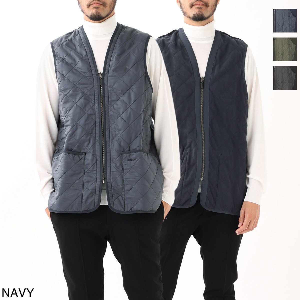 【WLCP】Barbour バブアー リバーシブル ベスト/ジレ/BARBOUR POLARQUILT WAISTCOAT ZIP-IN LINER メンズ