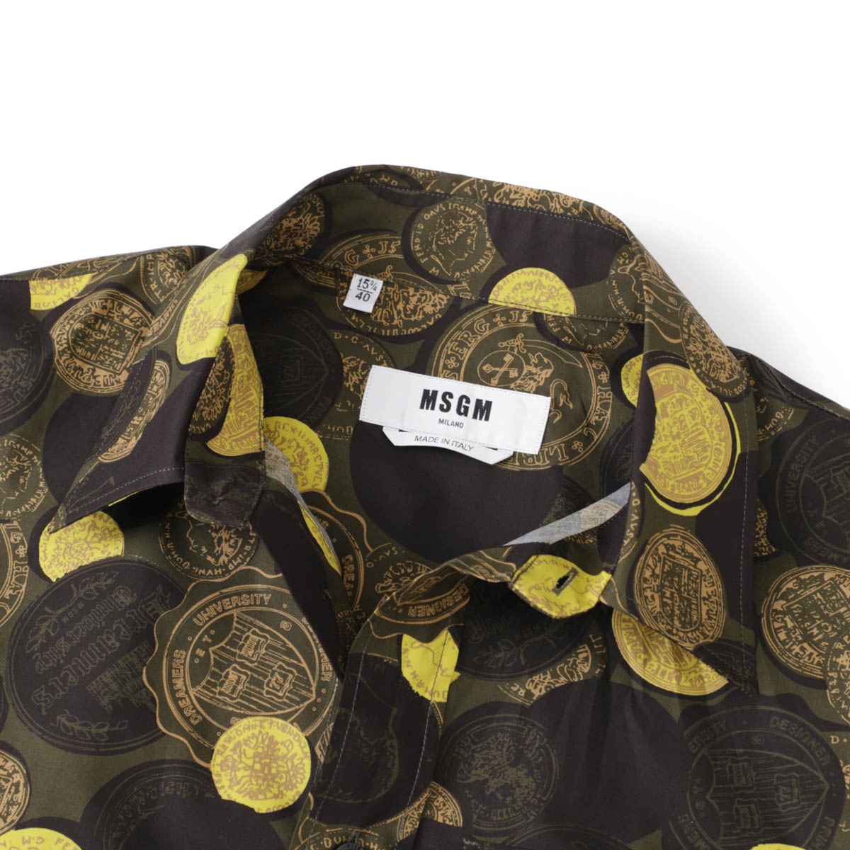 アウトレット】【ラスト1点】MSGM エムエスジーエム 半袖総柄シャツ 
