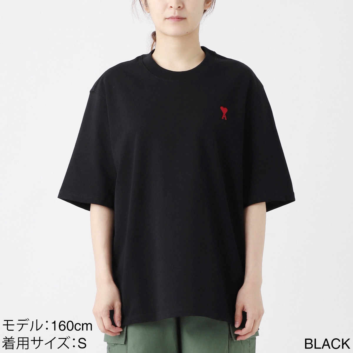 AMI アミ クルーネックTシャツ/RED AMI DE COEUR TSHIRT