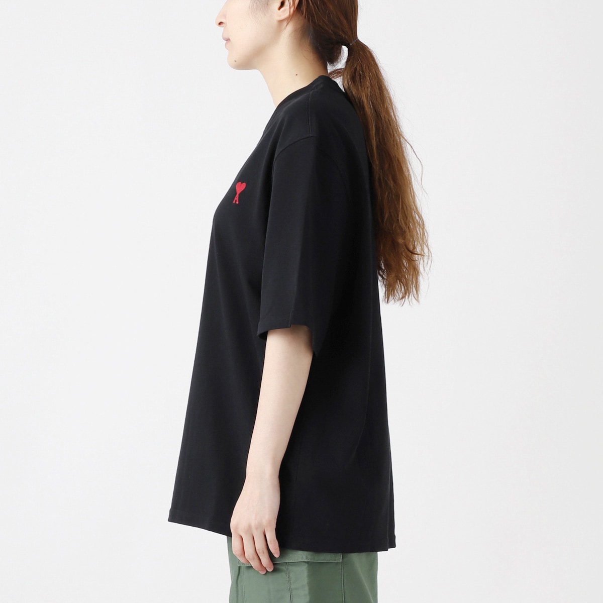 AMI アミ クルーネックTシャツ/RED AMI DE COEUR TSHIRT
