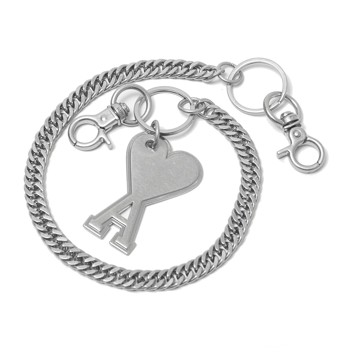 AMI アミ キーリング/バッグチャームシルバー/ADC CHAIN KEYRING