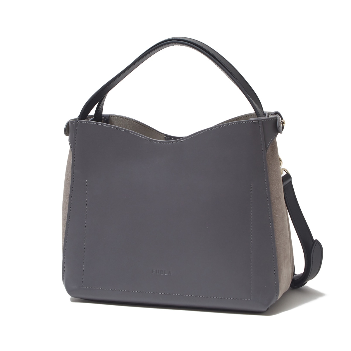 FRULA ハンドバッグ ブラック×グレー FURLA レディースハンドバッグ（色：グレー系）｜バッグ｜ファッション