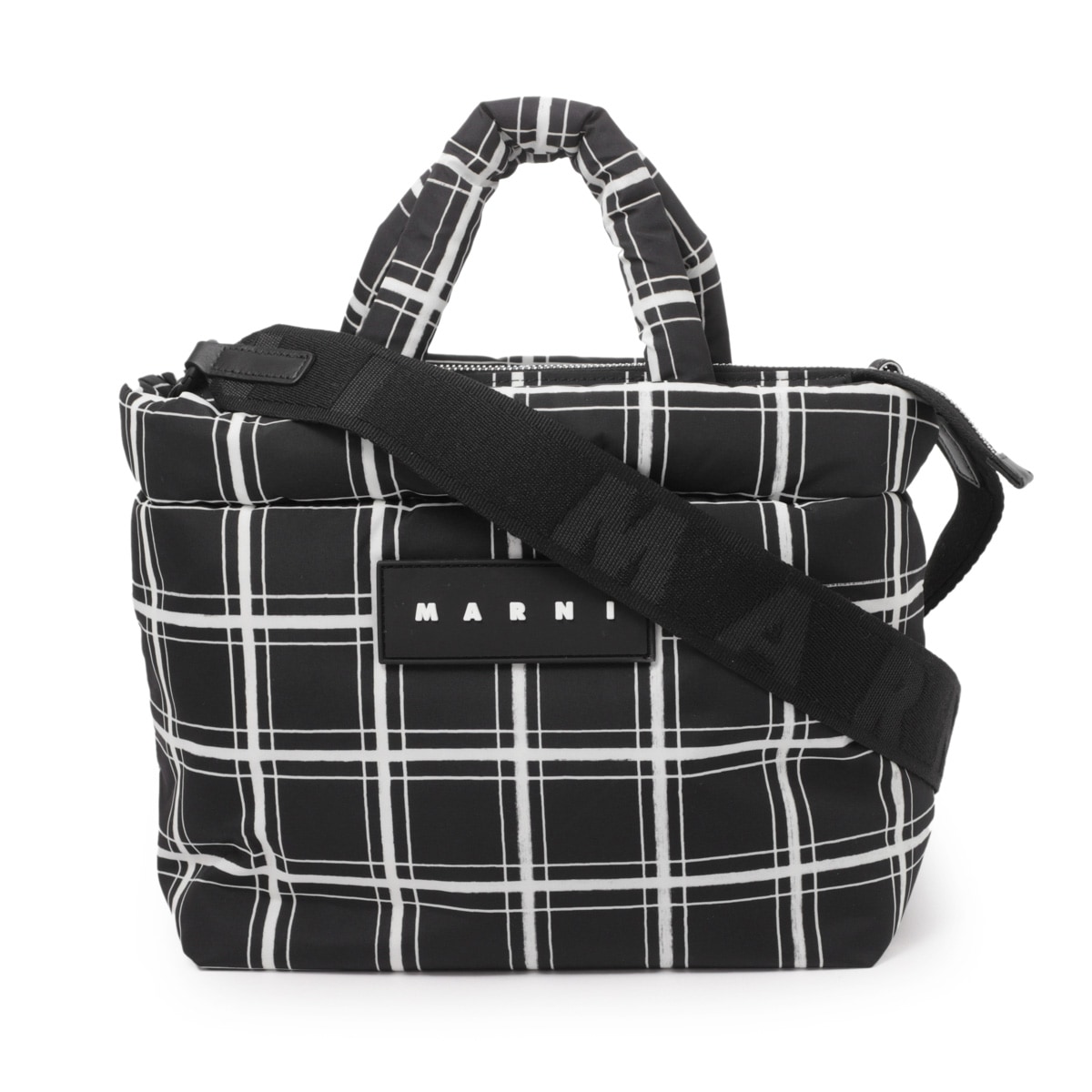 ◆MARNI 23AW◆チェック パフ ミニ トートバッグ / 黒◆ MARNI】Black Check PUFF Bag - INTERNATIONAL RELATION
