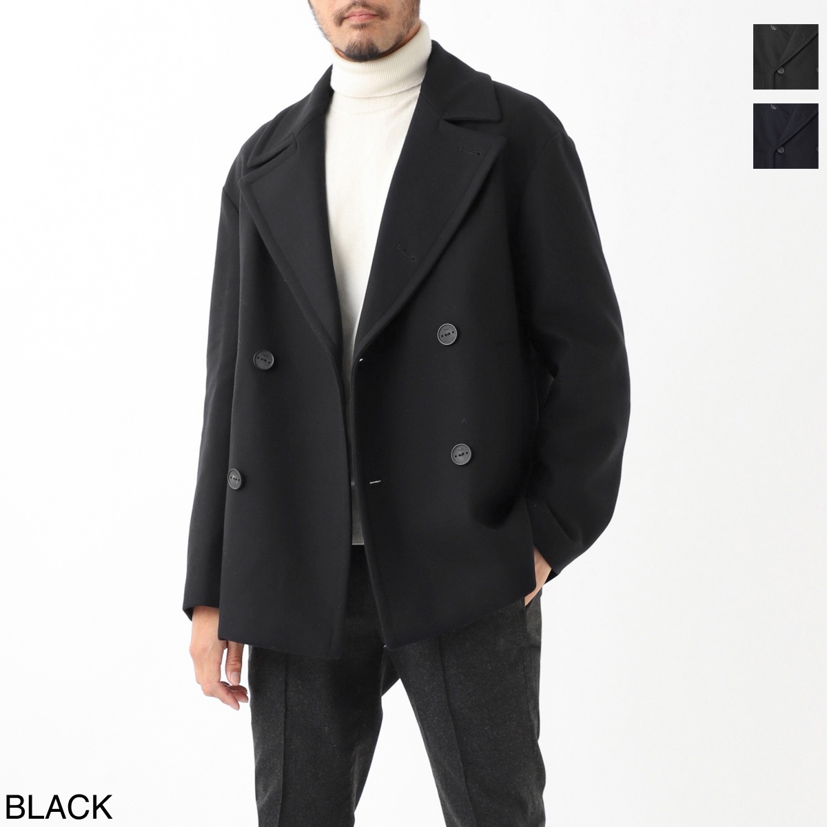 【アウトレット】【ラスト1点】HEVO イーヴォ ピーコート/TRANI メンズ