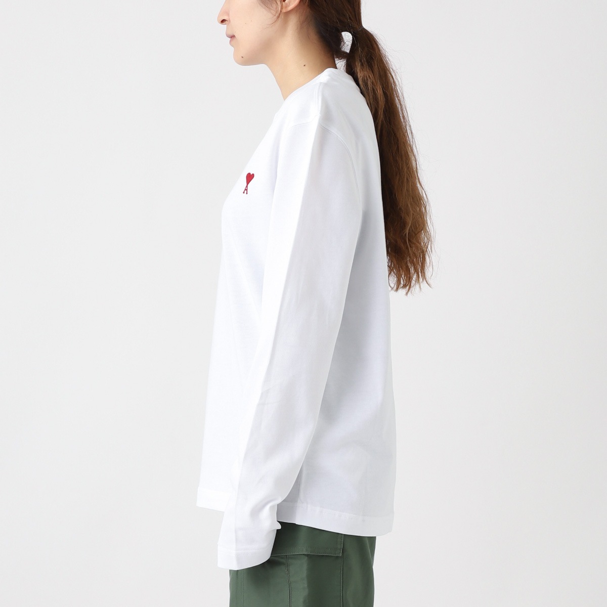 【アウトレット】【ラスト1点】AMI ALEXANDRE MATTIUSSI アミ クルーネック 長袖Tシャツ/LONG SLEEVES ADC TSHIRT