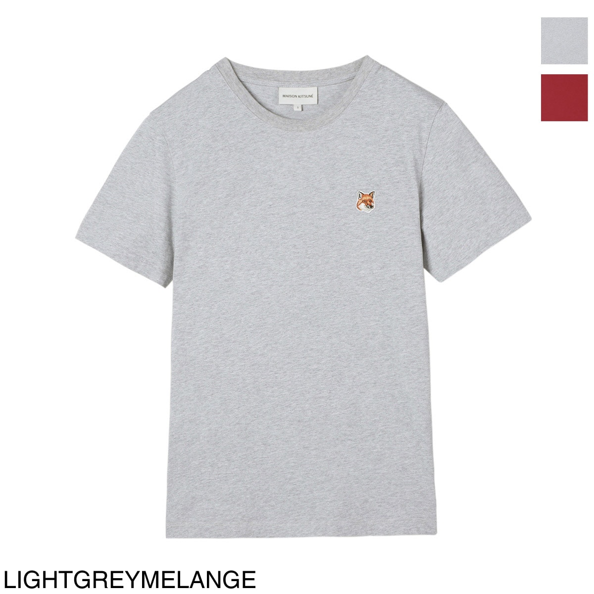 MAISON KITSUNE メゾンキツネ クルーネックTシャツ/FOX HEAD PATCH REGULAR TEE SHIRT レディース
