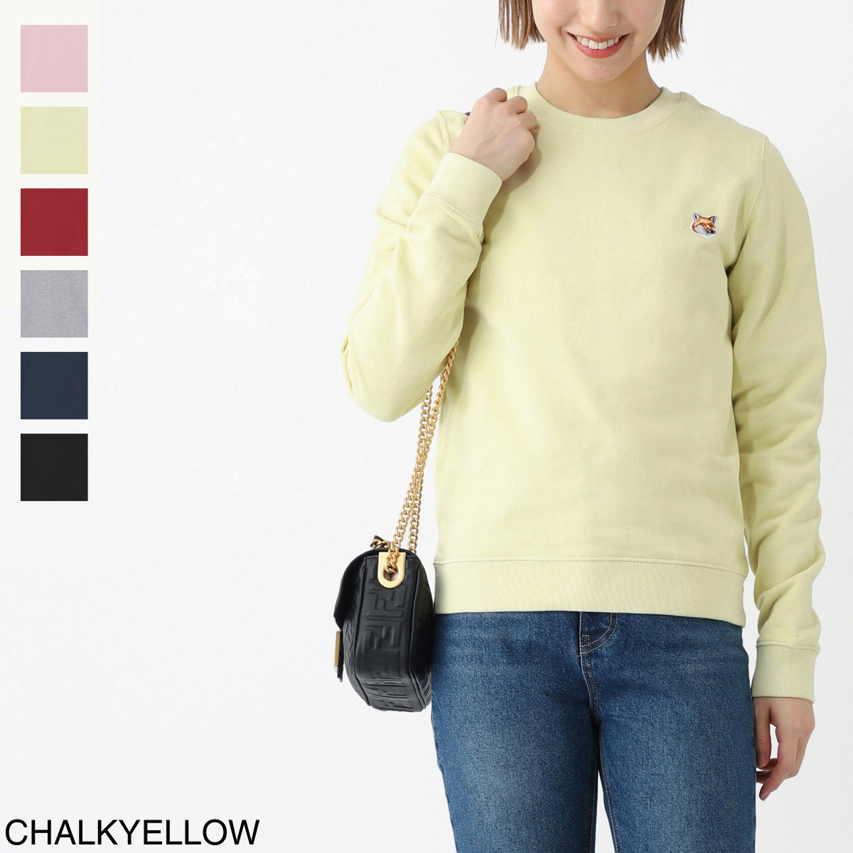 MAISON KITSUNE メゾンキツネ スウェット/FOX HEAD PATCH REGULAR SWEATSHIRT レディース