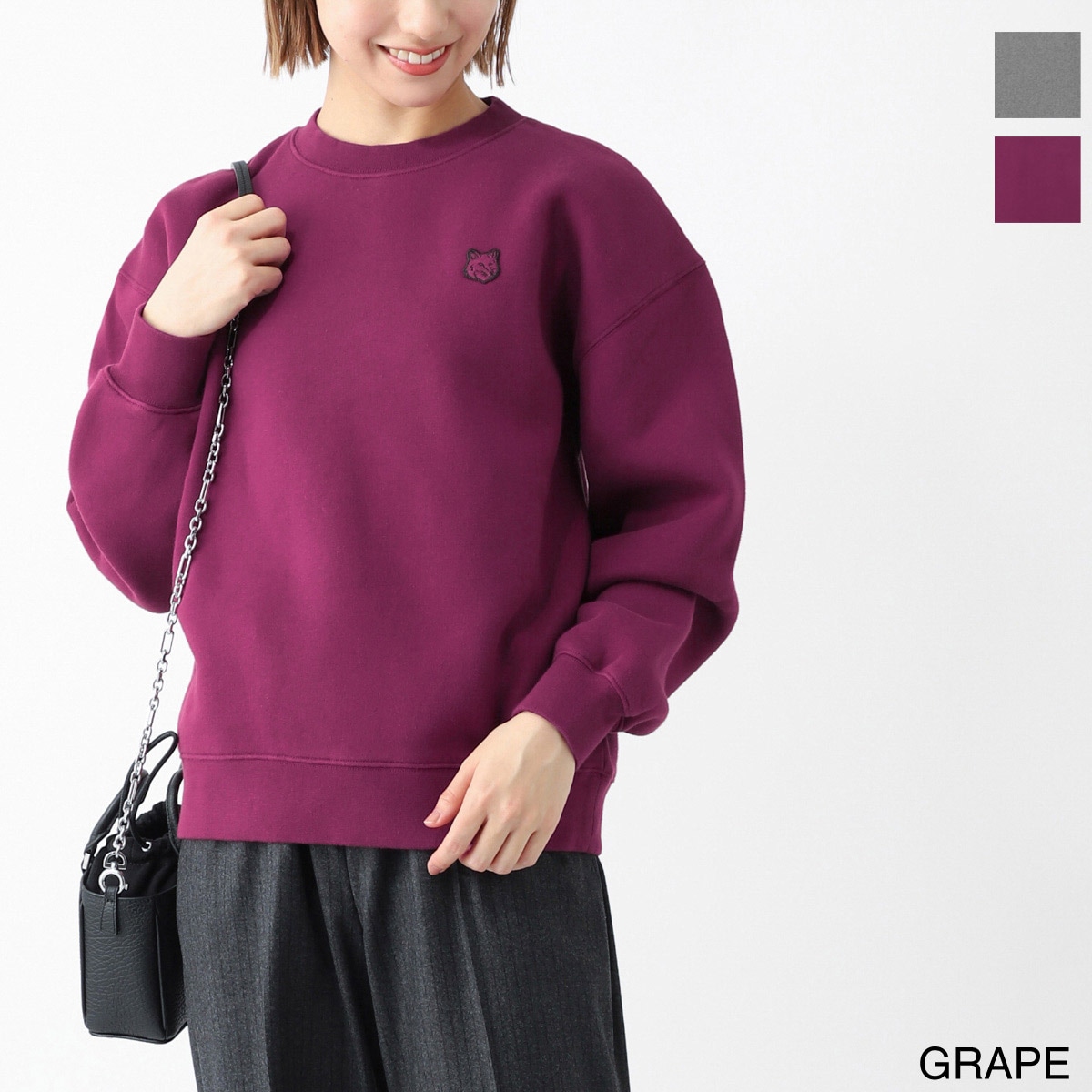 【アウトレット】MAISON KITSUNE メゾンキツネ スウェット/TONAL FOX HEAD PATCH COMFORT SWEATSHIRT レディース