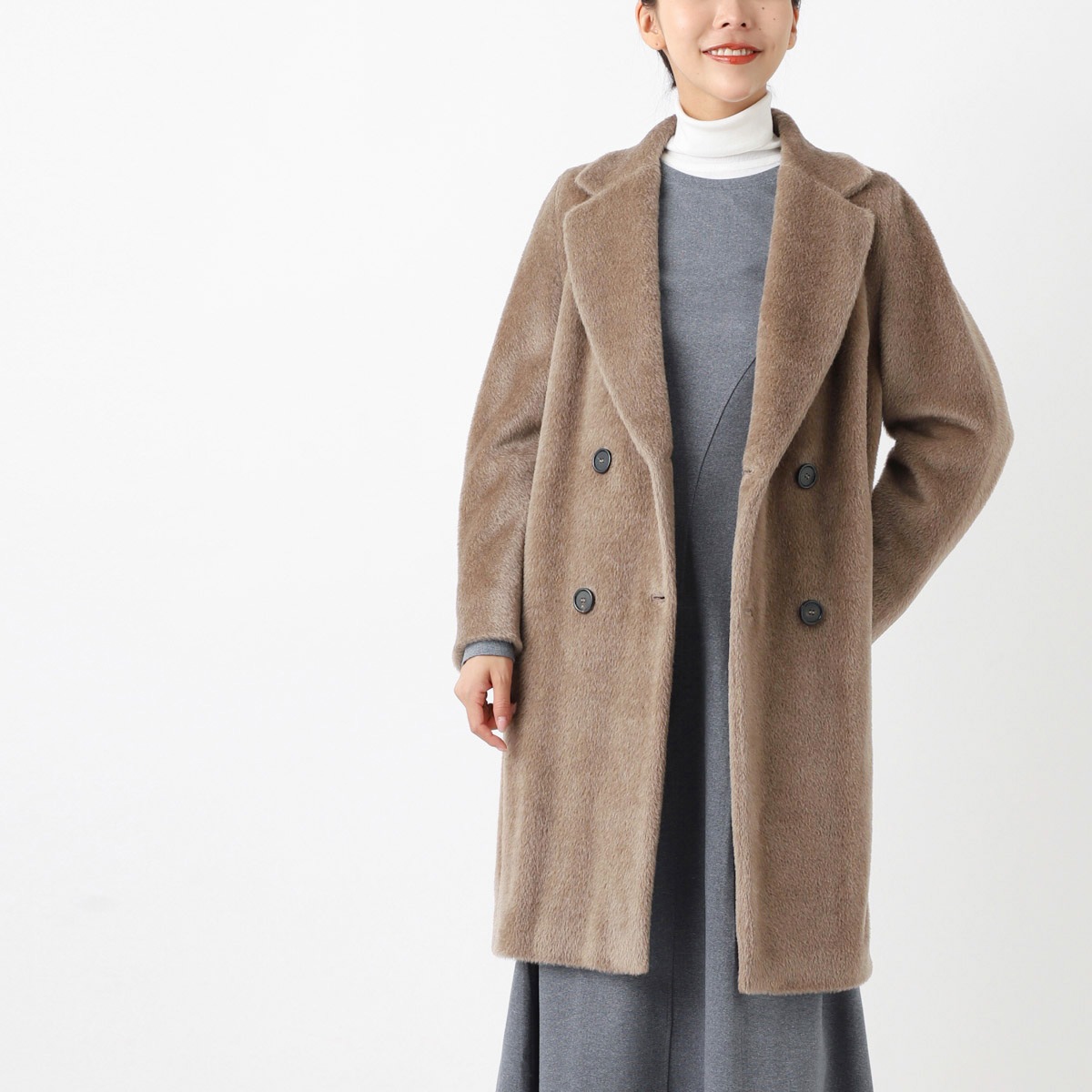 S Max Mara エスマックスマーラ ダブルブレストコート/ROSETO【大きい