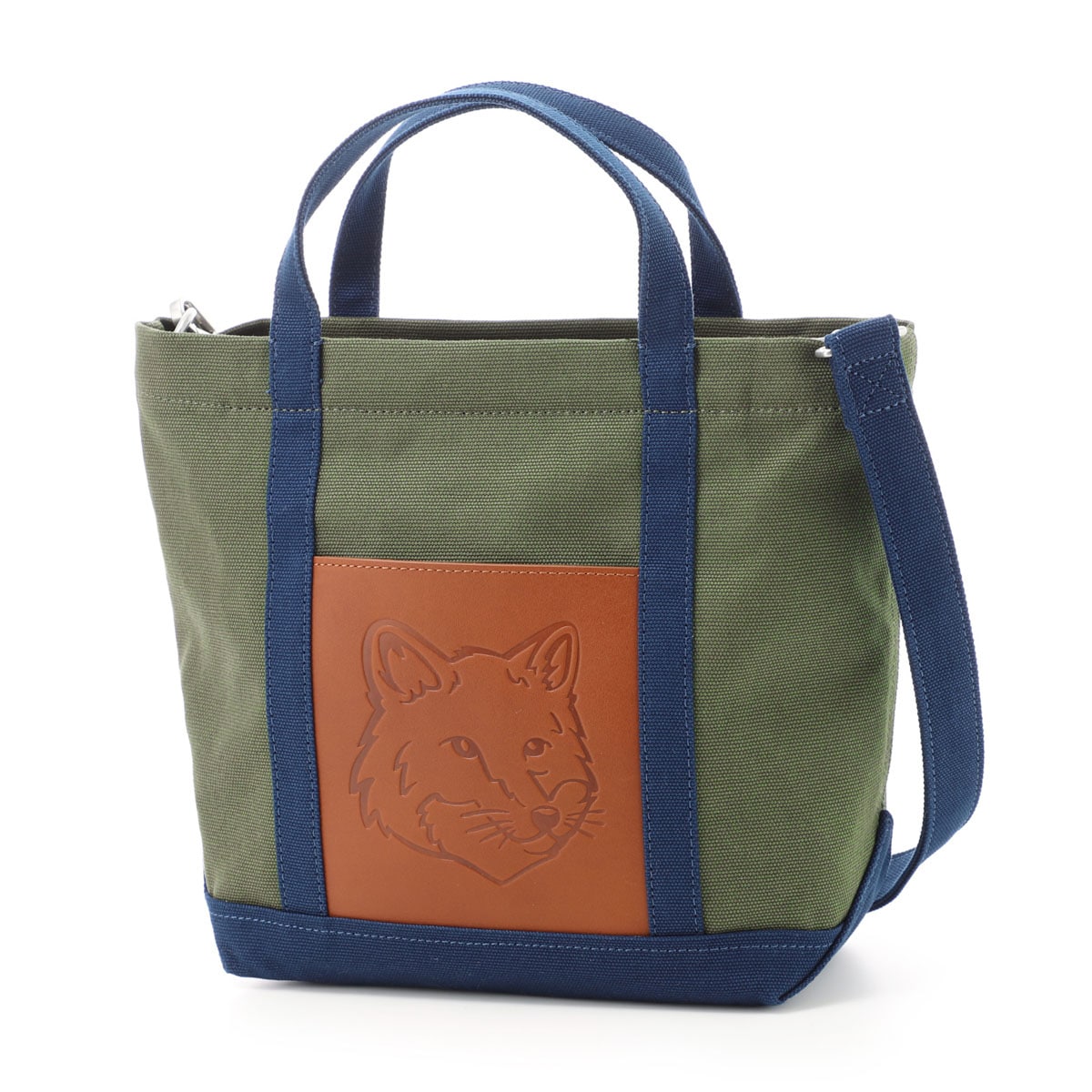 MAISON KITSUNE メゾンキツネ トートバッグ/FOX HEAD LEATHER POCKET